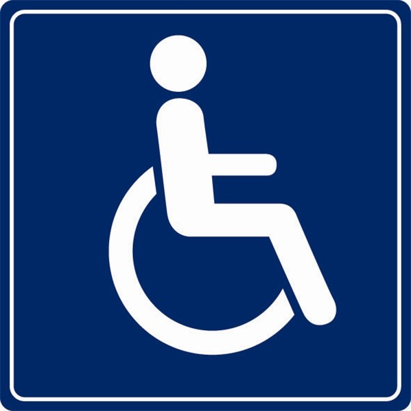 I Grande 4098 plaque plexi picto toilettes handicapes