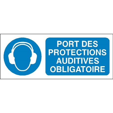 Plaque Port de protections auditives obligatoire - Direct Signalétique