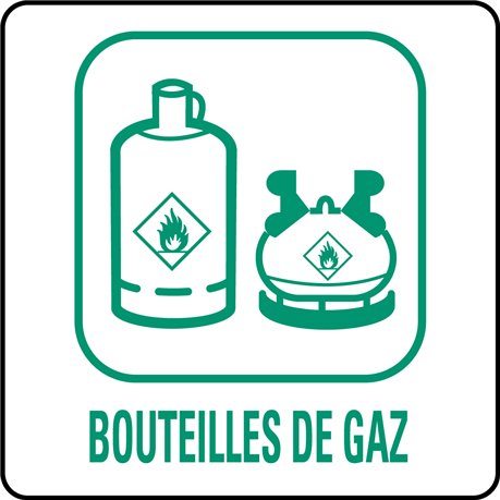 Panneaux d'avertissement: avertissement pour bouteilles de gaz