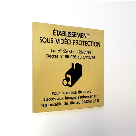 Panneau Espace sous vidéo surveillance - signalétique vidéo survei