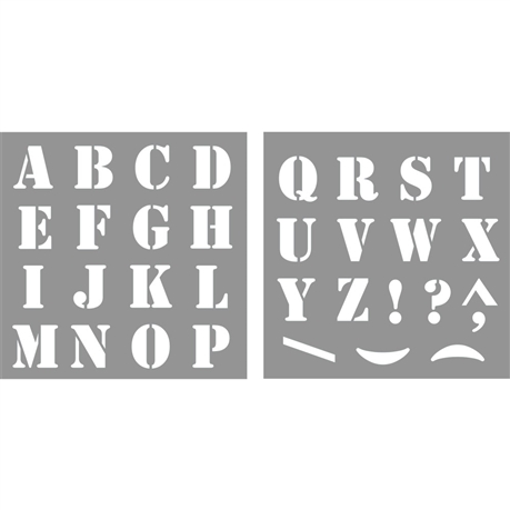 Pochoir De Lettres L Alphabet De A A Z En Majuscule Direct Signaletique
