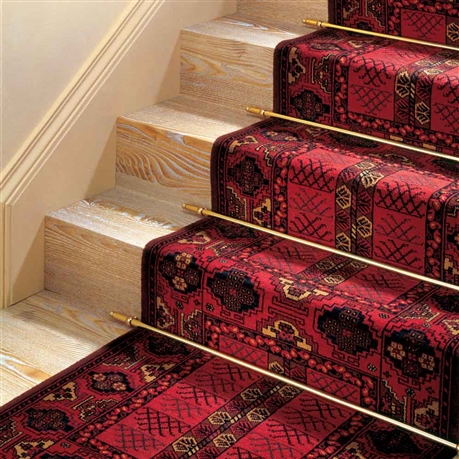 Tringles pour tapis d'escalier en laiton poli - Direct Signalétique