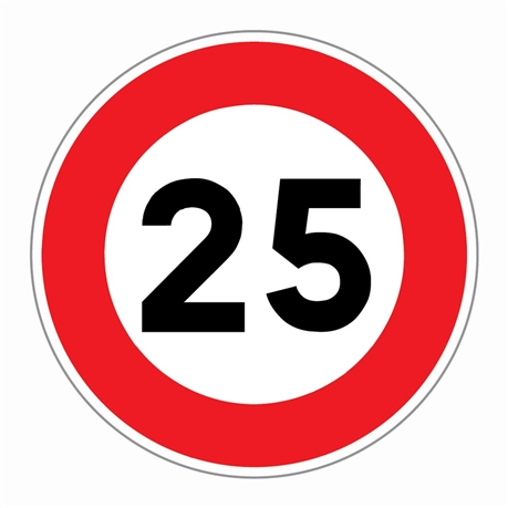 Panneau Limitation de Vitesse 25 km/h R31- Direct Signalétique