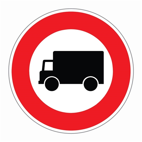 Porte panneau de signalisation pour camion