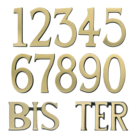 5 cm Numéro de Adresse Métal Modern Brass House Number Door Number 1 Zayookey Numéro de Maison en Laiton Numéros de Porte Élégants 2 pouces 