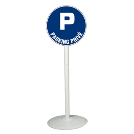 Poteau Mobile Panneau Parking Privé - Direct Signalétique