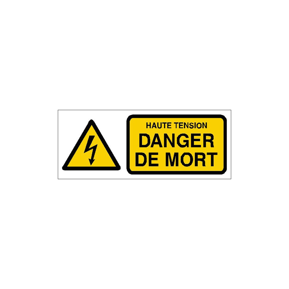 Haute Tension Danger De Mort Stf 2419s Direct Signaletique