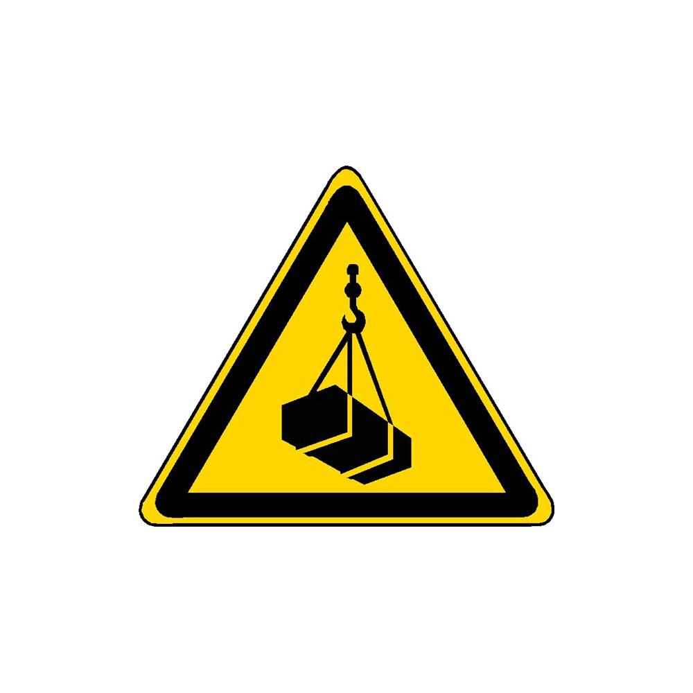 Panneau Danger Charges En Suspension W015 Direct Signaletique