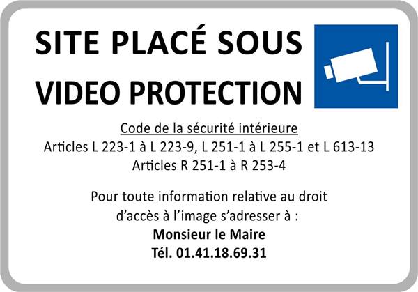 Panneau Espace sous vidéo protection - Direct Signalétique