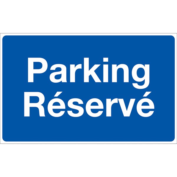 Panneau Parking Réservé Adhésif - Signalétique Pour Professionnel –