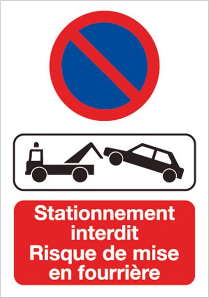 Stickers interdit de stationner difficiles à décoller. Dissuasifs.