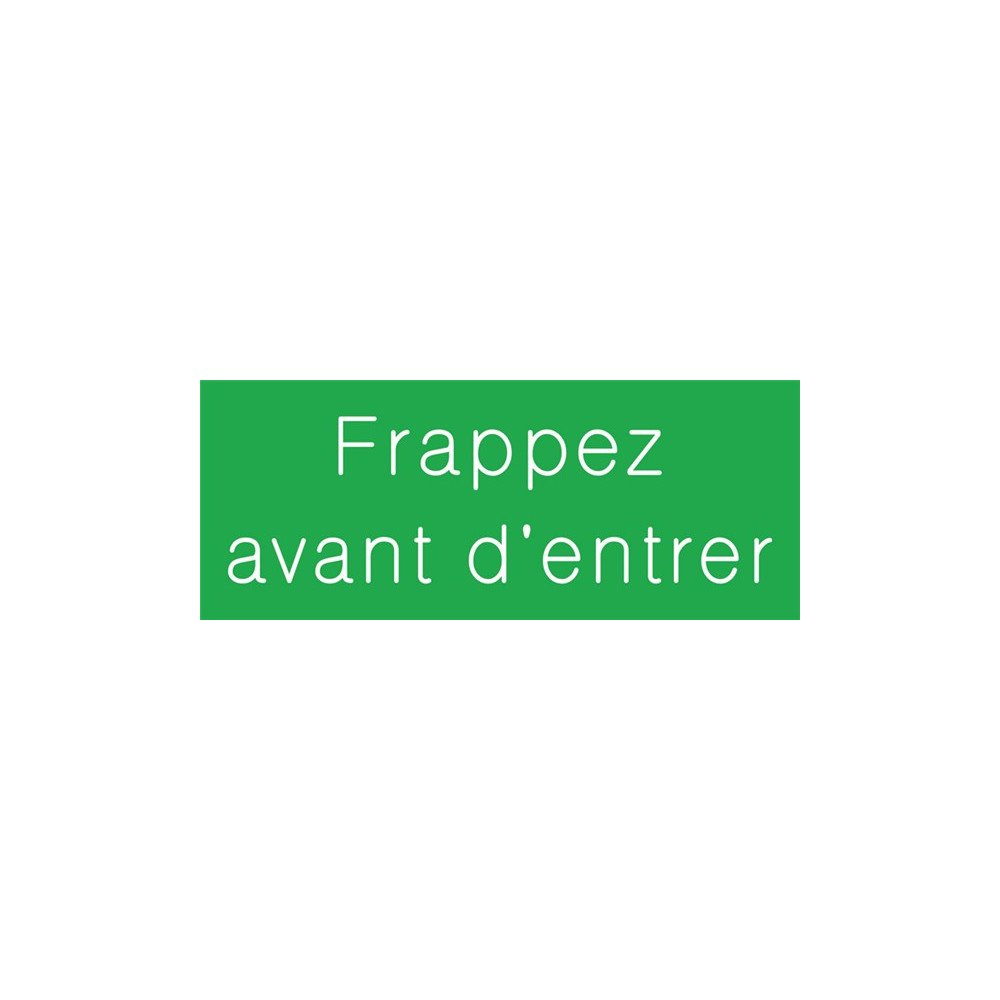 Signalétique gravée Frappez avant d´entrer Gamme Couleur Direct