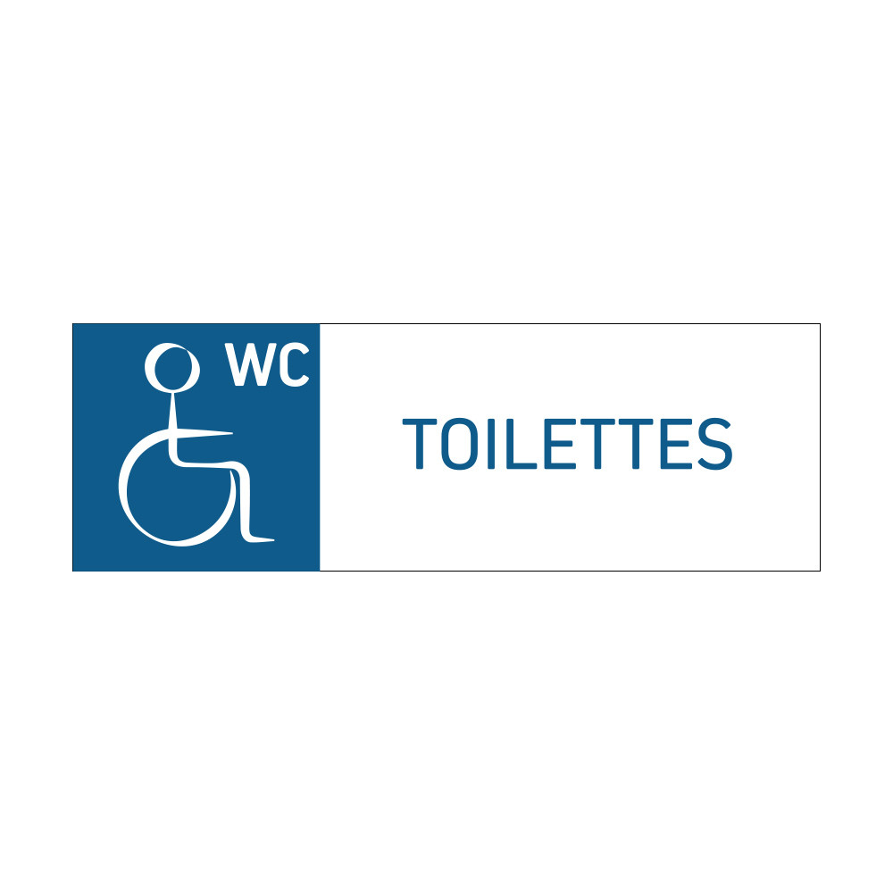 Panneau toilettes handicapés, WC PMR - Direct Signalétique