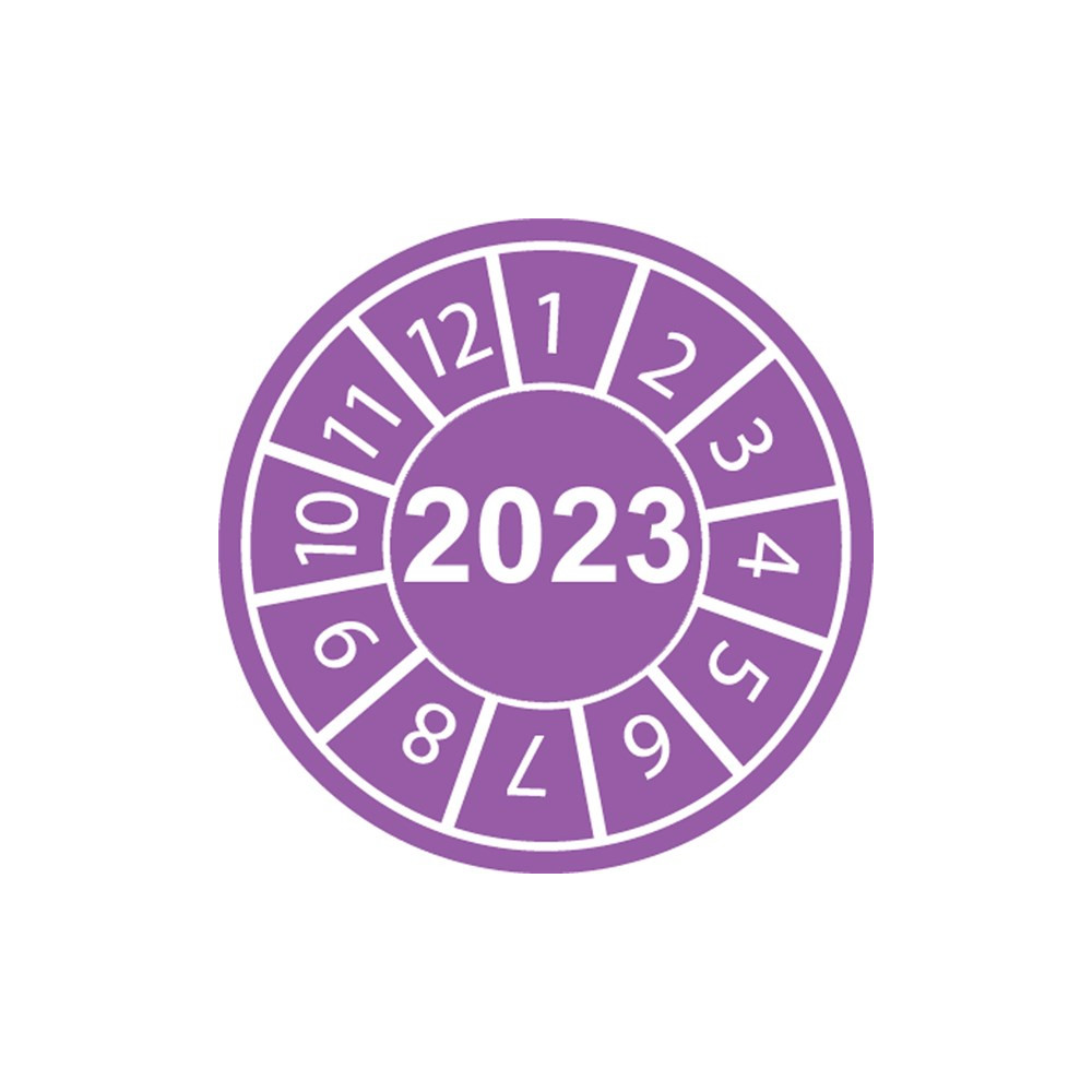Fabricant Calendrier 2023 Pastille De Contrôle 2023 - Direct Signalétique