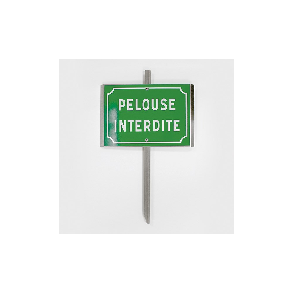 Panneau sur piquet Pelouse interdite - Direct Signalétique