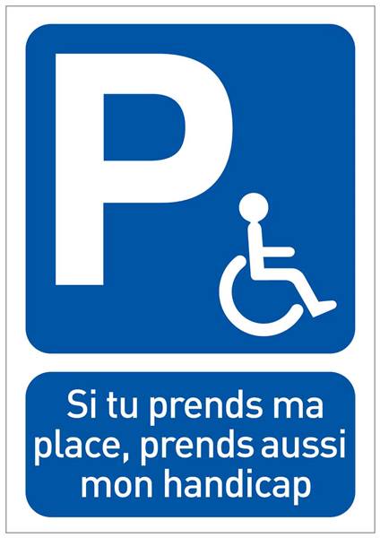 Autocollant Voiture Logo handicapé - TenStickers