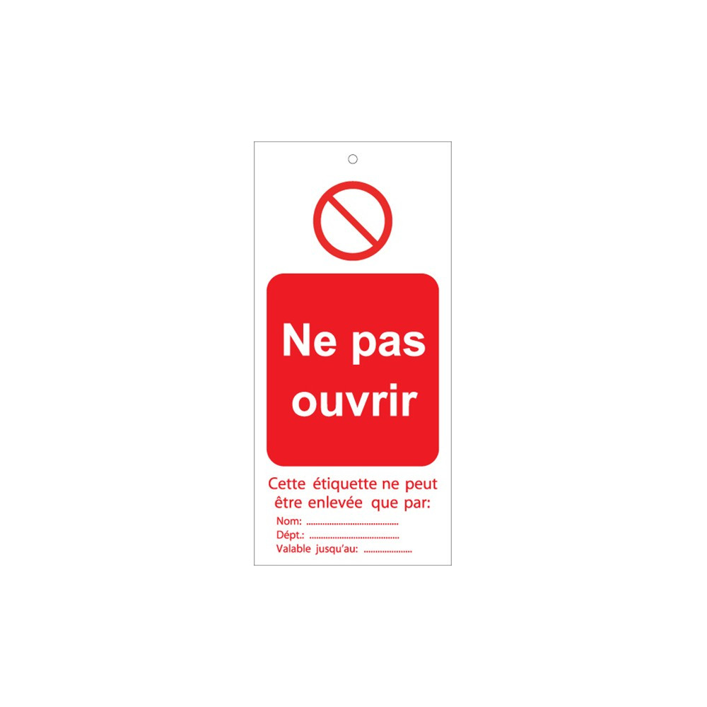Lot de 10 étiquettes de ne pas ouvrir Direct Signalétique