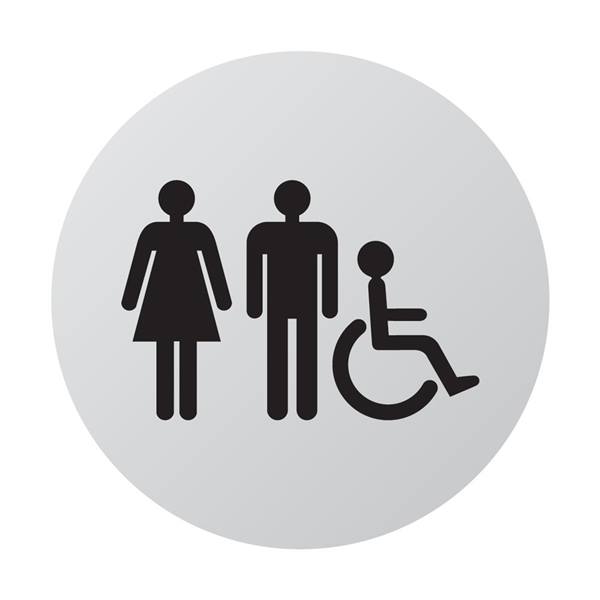 DOJA Barcelona Handicap Pictogramme Toilette Plaque en Bois Fumer Interdit pour Toilette Maison. Plaque de Porte 180mm x 100mm Femme Magasin Restaurant Homme Couleur Blanche 