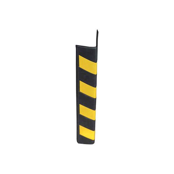 Cornière de protection d'angle en caoutchouc noir et jaune