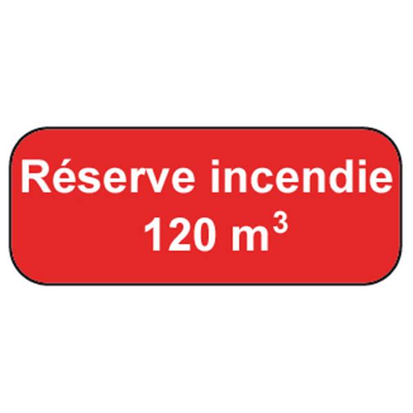 Panneau réserve d´eau incendie 120m3 - Direct Signalétique