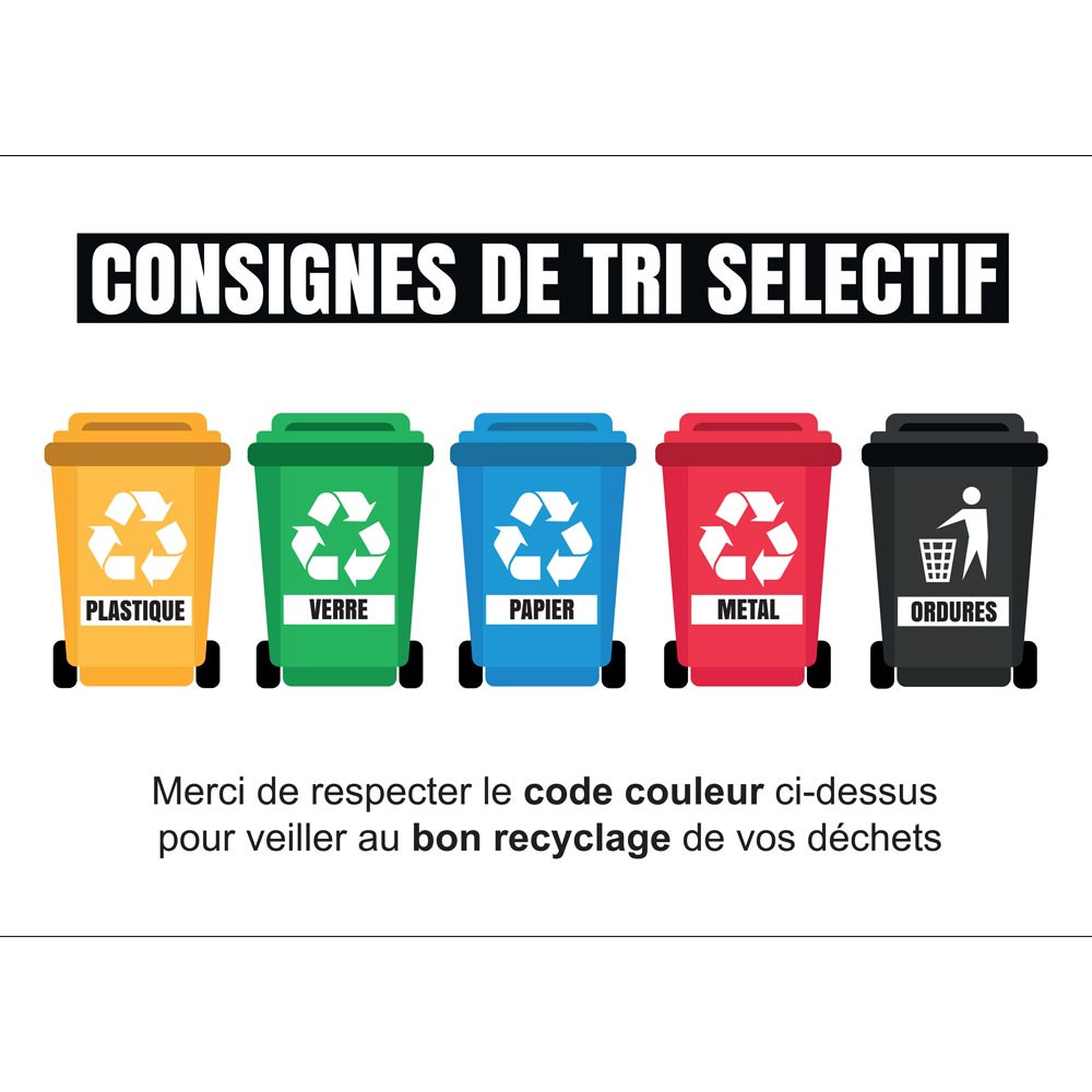 Poubelle de tri sélectif jaune 30 litres - Recyclage des déchets