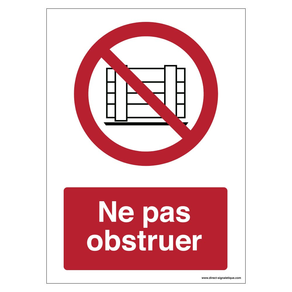 Panneau ou autocollant P023 - Ne pas obstruer - ISO EN 7010