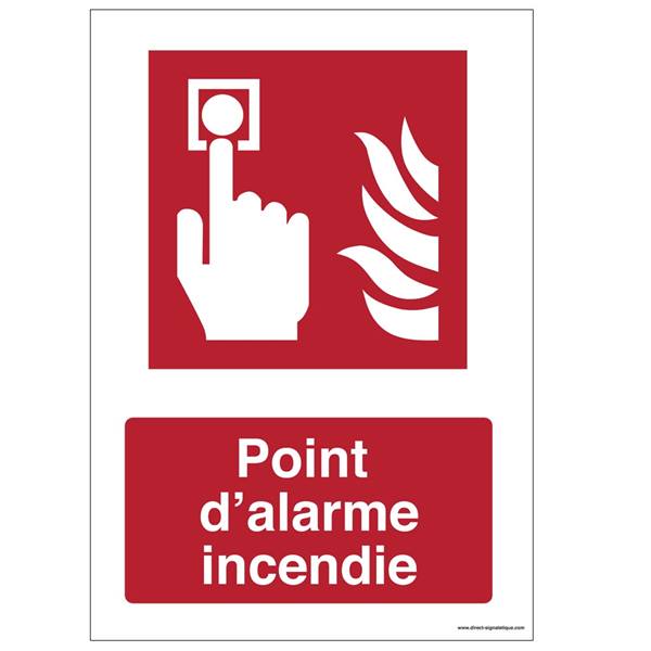 Panneau Point d´alarme incendie ISO 7010 - F005 - Direct Signalétique