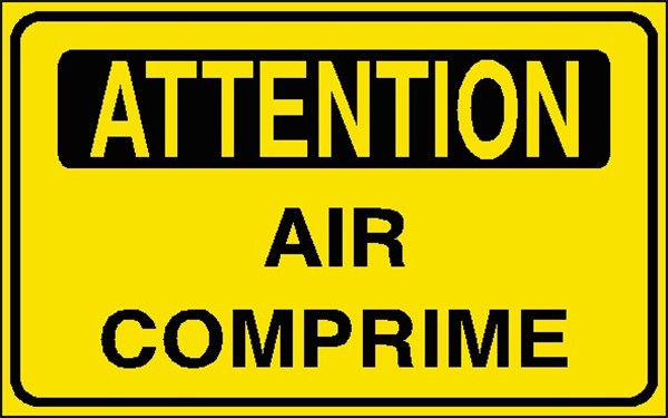 Attention Air comprimé - STF 2910S - Direct Signalétique