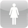 Plaque de porte Icone® - Toilettes femmes - 120 x 120 mm