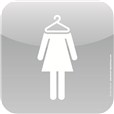 Plaque de porte Icone® - Vestiaires femmes - 120 x 120 mm