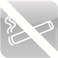 Plaque de porte Icone® - Zone non fumeurs - 120 x 120 mm