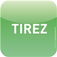 Plaque de porte Icone® -Tirez - 120 x 120 mm