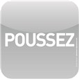 Plaque de porte Icone® - Poussez 120 x 120 mm