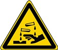Panneau danger substances corrosives ISO 7010 - W023