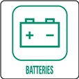 Panneaux déchetterie - Batteries - 350 x 350 mm