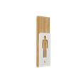 Picto Homme Bois et Alu - Gamme Wood® Dimension H 148.5 x L 50 mm Matière Alu & Bambou