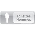 Plaque de porte Toilettes Hommes Text´icone® - H 60 x L 160 mm
