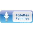 Plaque de porte Toilettes Femmes Text´icone® - H 60 x L 160 mm