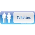 Plaque de porte Toilettes Text´icone® - H 60 x L 160 mm