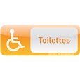 Plaque de porte Toilettes Handicapé Text´icone® - H 60 x L 160 mm