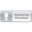 Plaque de porte Vestiaires Hommes Text´icone® - H 60 x L 160 mm