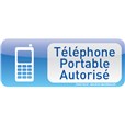 Plaque de porte Téléphone portable autorisé Text´icone® - H 60 x L 160 mm