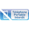 Plaque de porte Téléphone portable interdit Text´icone® - H 60 x L 160 mm