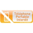 Plaque de porte Téléphone portable interdit Text´icone® - H 60 x L 160 mm