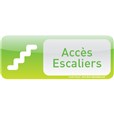 Plaque de porte Accès escaliers Text´icone® - H 60 x L 160 mm