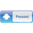 Plaque de porte Poussez Text´icone® - H 60 x L 160 mm
