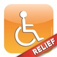 Plaque de porte Relief´Icone® - Toilettes handicapés