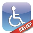 Plaque de porte Relief´Icone® - Toilettes handicapés
