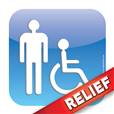 Plaque de porte Relief´Icone® - Toilettes Handicapés Hommes