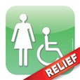 Plaque de porte Relief´Icone® - Toilettes Handicapés Femmes